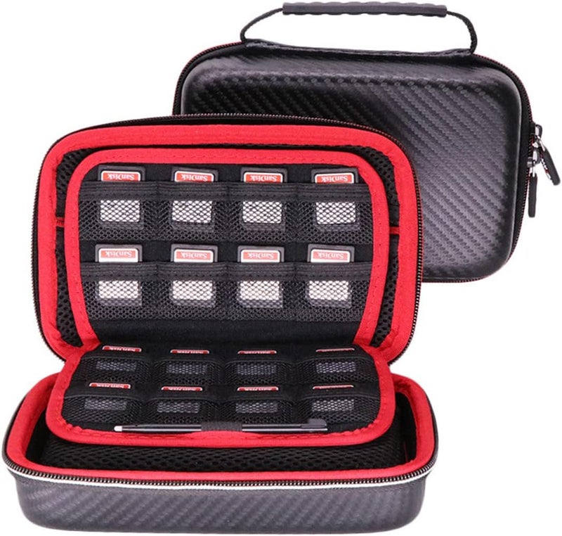 VSEER Carrying Case for New 3DS XL / New 2DS XL, Hard Protective Shell Travel Case for Nintendo 3DS/3DS XL/New 3DS/New 3DS XL- [Black/Red] - Image 1